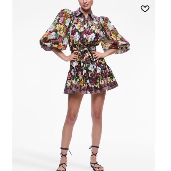 Alice + Olivia Tiffie Floral Print Dress - Picture 2 of 12